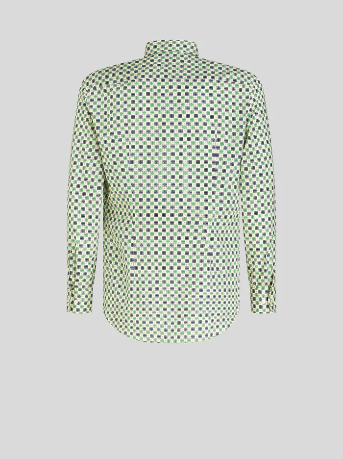 Men Micro Geometric Pattern Shirt Etro Shirts