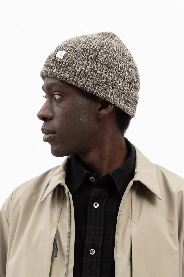 Men Norse Projects Beanies Alpaca Mohair Stripe Beanie Espresso