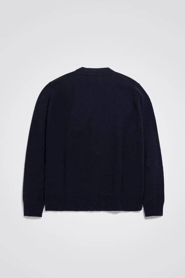 Men Norse Projects Knitwear Adam Merino Lambswool Cardigan Dark Navy