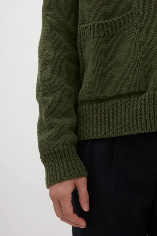 Men Norse Projects Knitwear Erik Cotton Jacket Ivy Green