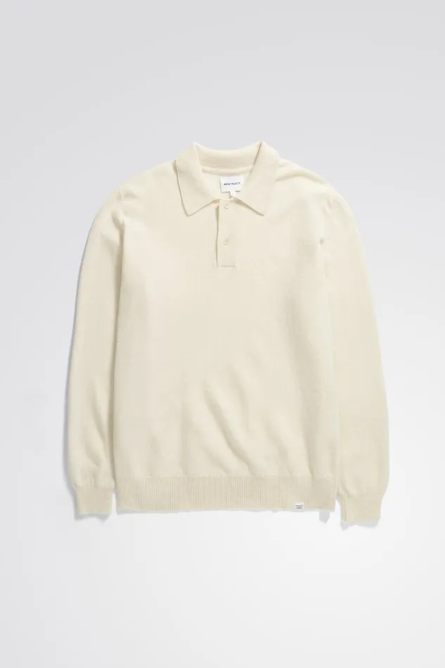 Men Norse Projects Knitwear Marco Merino Lambswool Polo Ecru