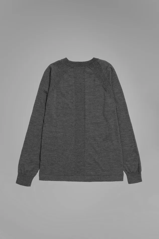 Men Norse Projects Knitwear Tech Merino Crew Charcoal Melange