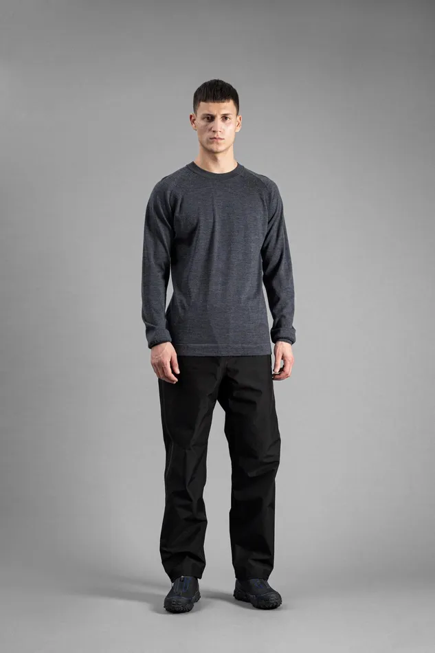 Men Norse Projects Knitwear Tech Merino Crew Charcoal Melange
