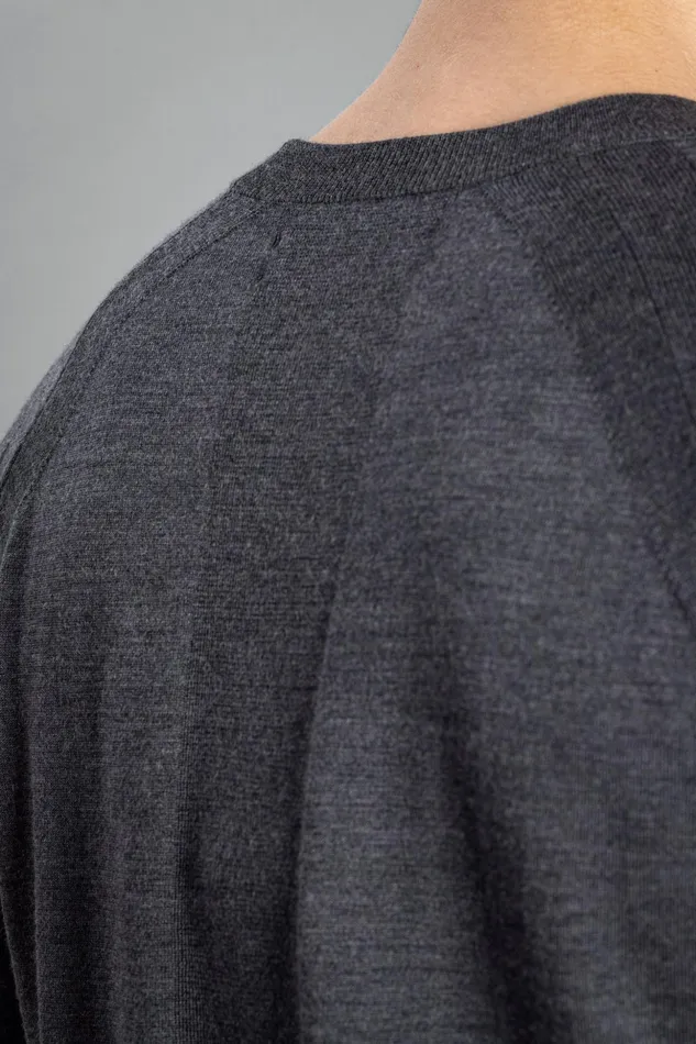 Men Norse Projects Knitwear Tech Merino Crew Charcoal Melange