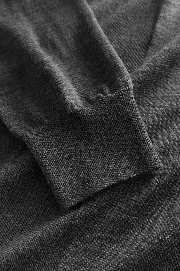 Men Norse Projects Knitwear Tech Merino Crew Charcoal Melange