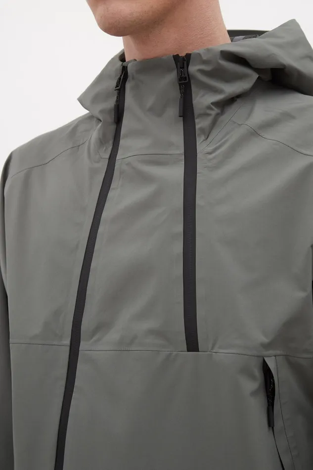 Men Norse Projects Outerwear 3L Waterproof Shell Jacket Pewter