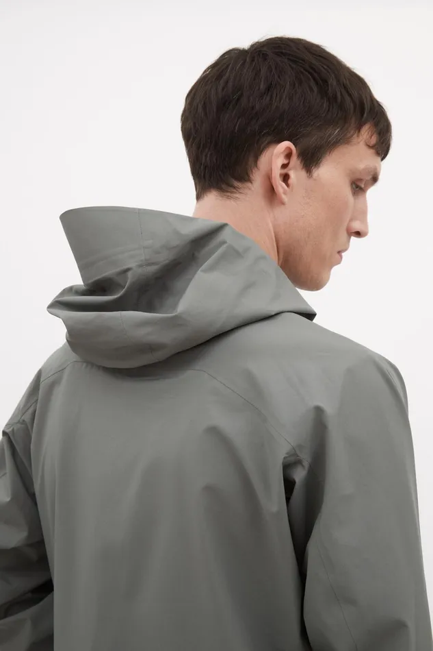 Men Norse Projects Outerwear 3L Waterproof Shell Jacket Pewter
