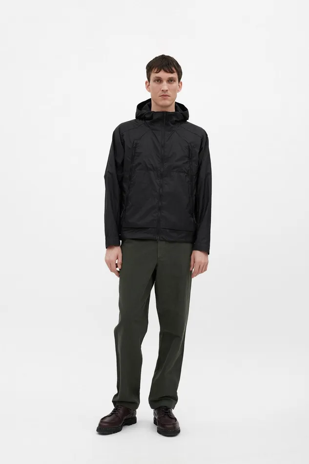 Men Norse Projects Outerwear Pasmo Hooded Windbreaker Jacket Black