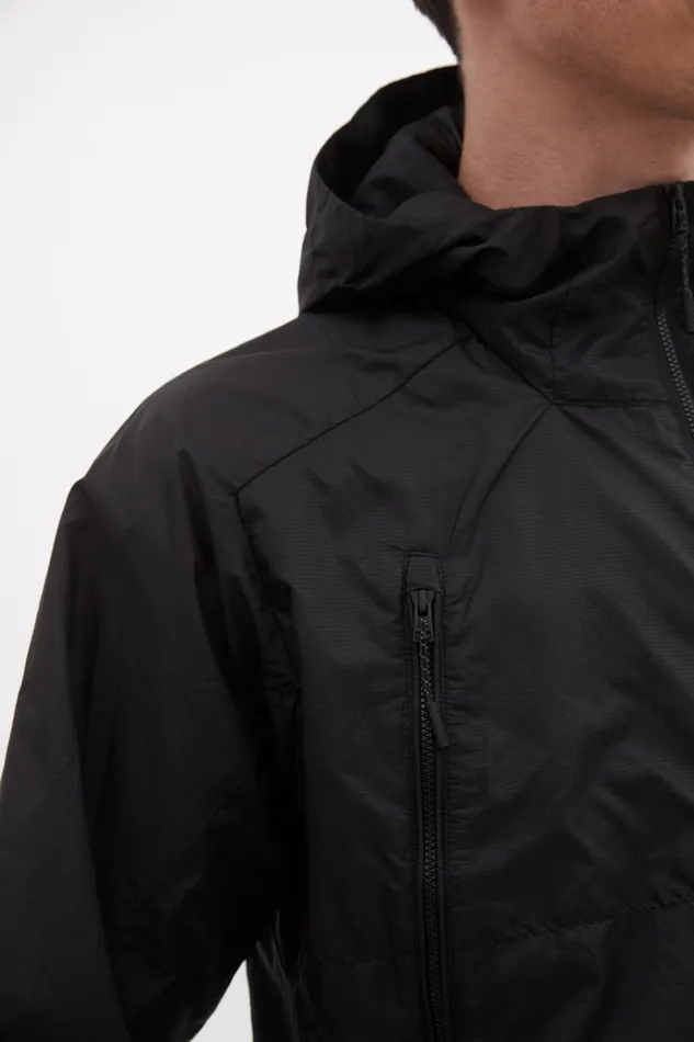 Men Norse Projects Outerwear Pasmo Hooded Windbreaker Jacket Black