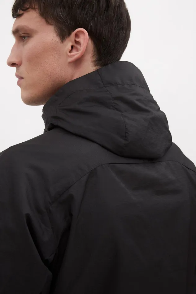 Men Norse Projects Outerwear Pasmo Hooded Windbreaker Jacket Black