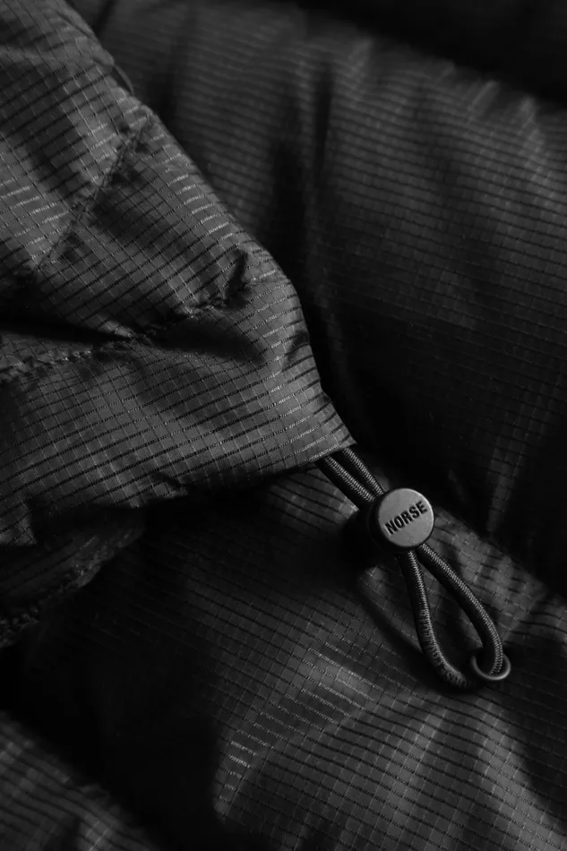 Men Norse Projects Outerwear Pasmo Rip Down Jacket Black