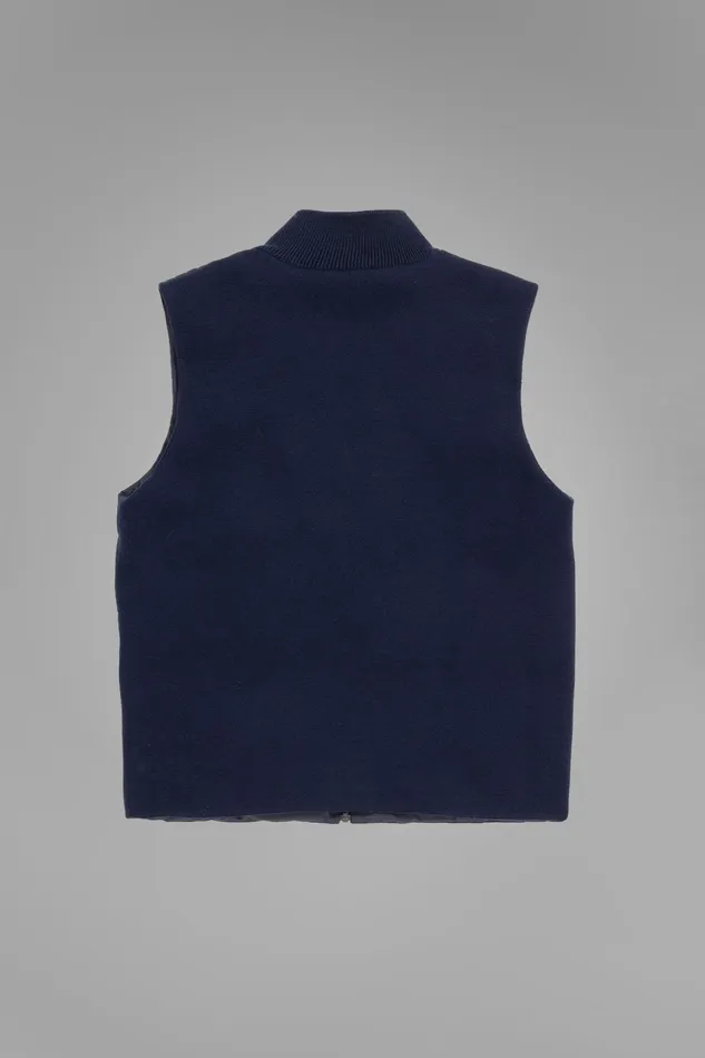 Men Norse Projects Outerwear Pertex Shield Hybrid Knit Gilet Dark Navy