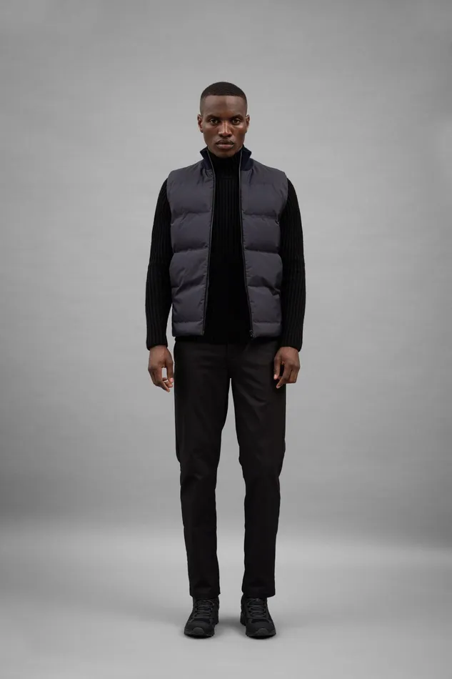 Men Norse Projects Outerwear Pertex Shield Hybrid Knit Gilet Dark Navy
