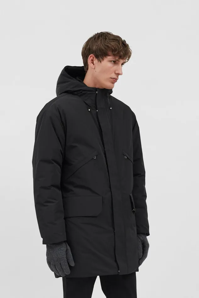 Men Norse Projects Outerwear Stavanger Military Nylon Parka Black