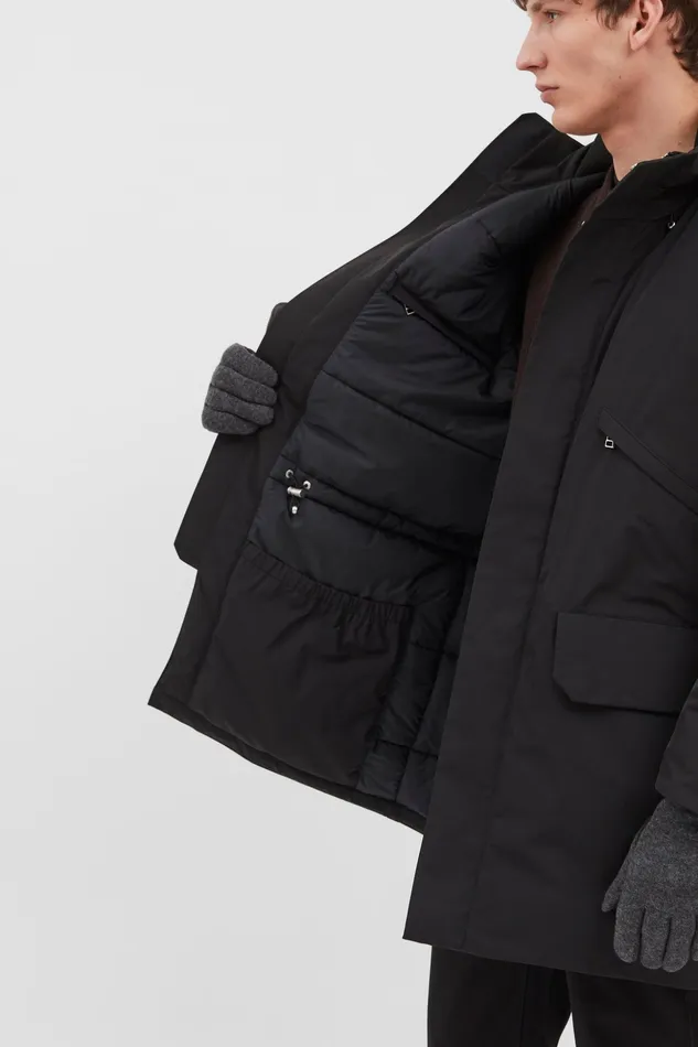 Men Norse Projects Outerwear Stavanger Military Nylon Parka Black