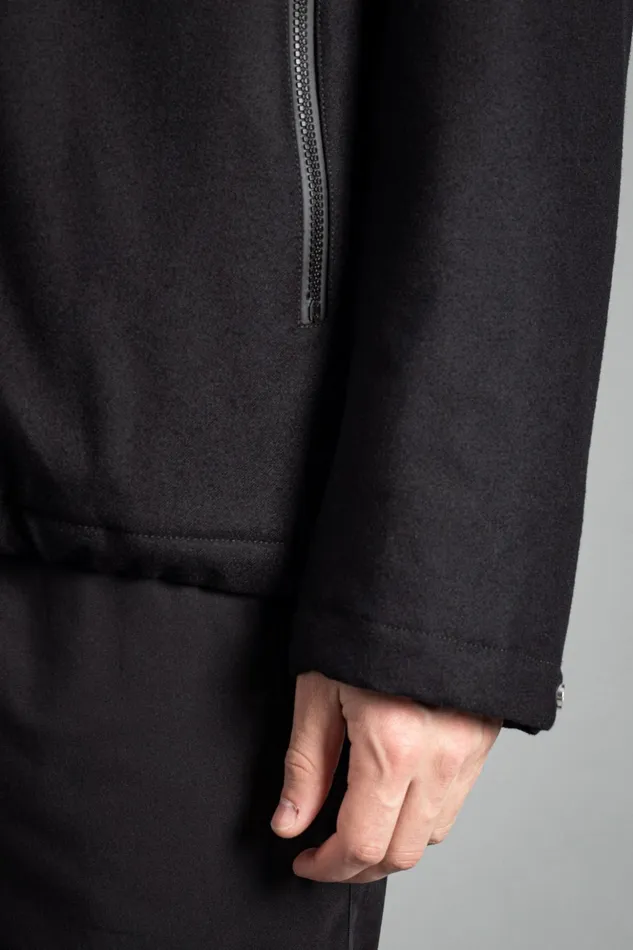 Men Norse Projects Outerwear Technical Jacket Loro Piana Clima System Wool Black