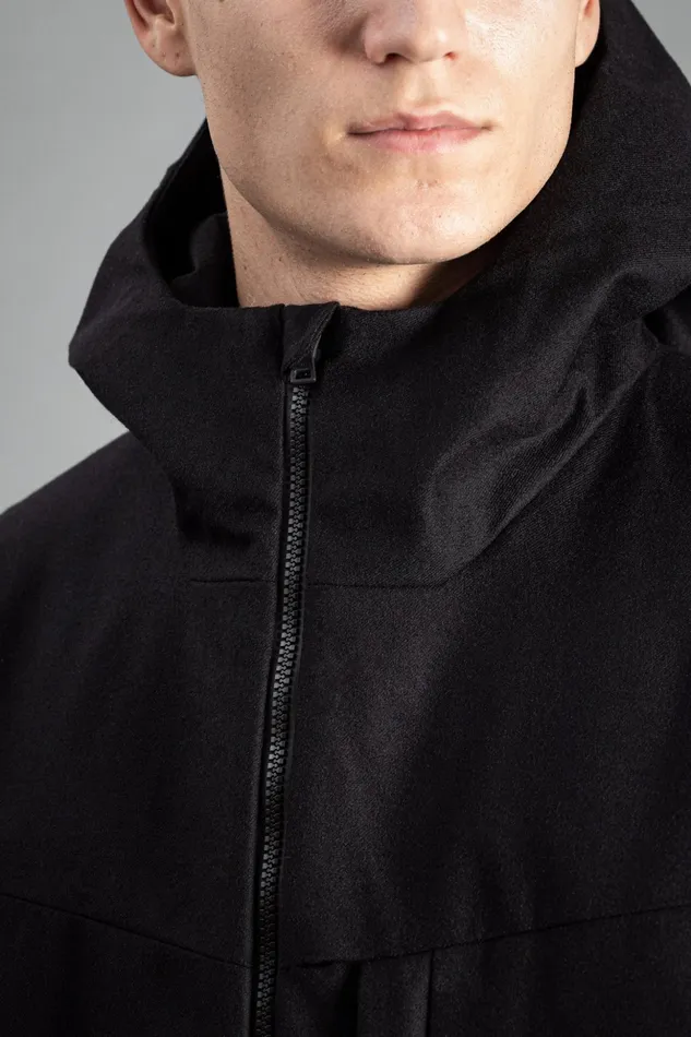 Men Norse Projects Outerwear Technical Jacket Loro Piana Clima System Wool Black