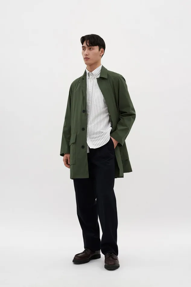 Men Norse Projects Outerwear Vargo Travel Light Raglan Mac Spruce Green