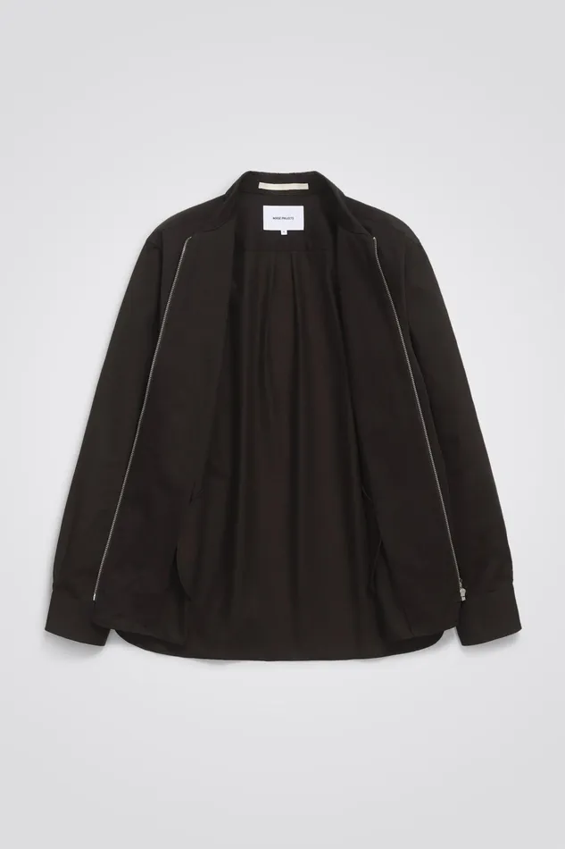 Men Norse Projects Overshirts Ulrik Gabardine Overshirt Espresso