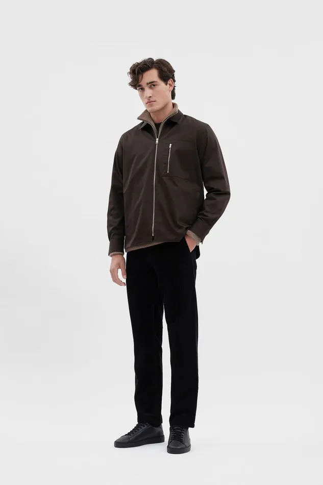 Men Norse Projects Overshirts Ulrik Gabardine Overshirt Espresso