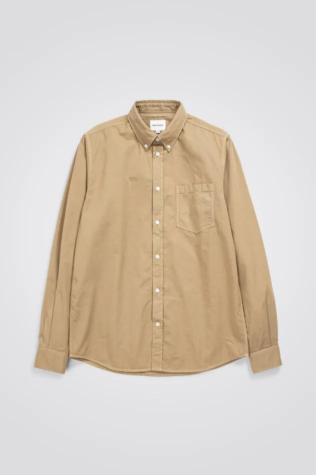Men Norse Projects Shirting Anton Light Twill Shirt Utility Khaki