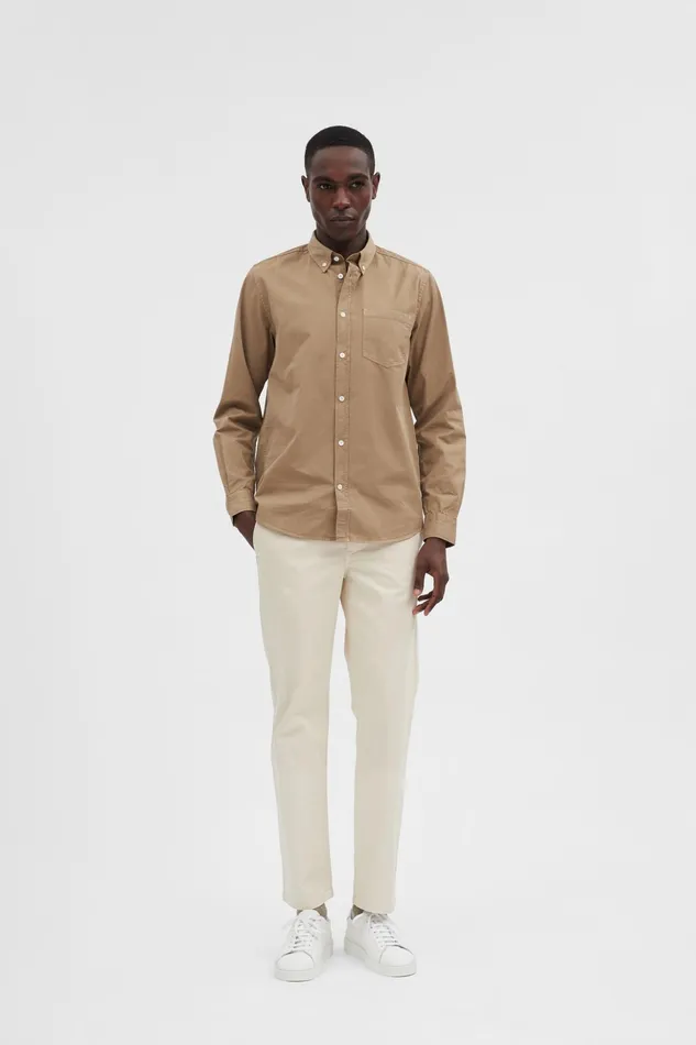 Men Norse Projects Shirting Anton Light Twill Shirt Utility Khaki
