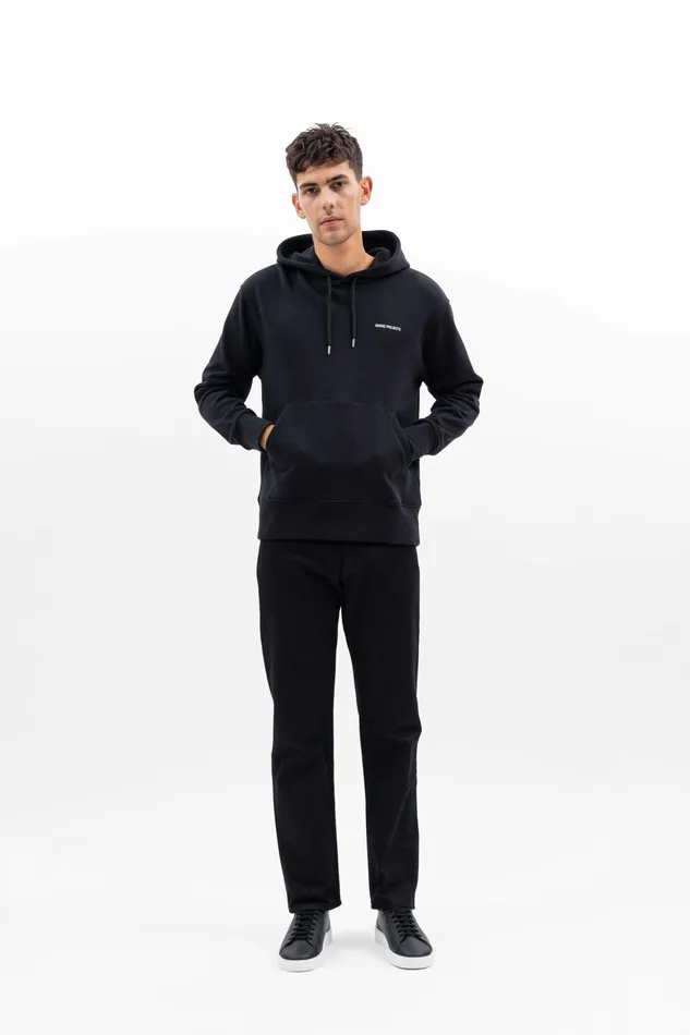 Men Norse Projects Sweatshirts Arne Logo Hoodie Dark Navy