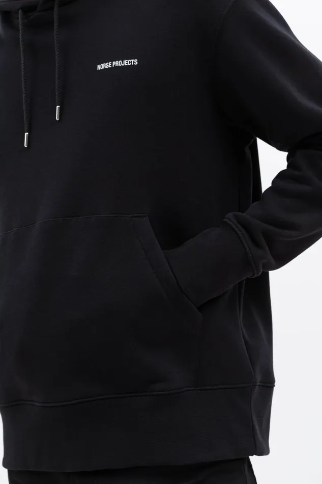 Men Norse Projects Sweatshirts Arne Logo Hoodie Dark Navy