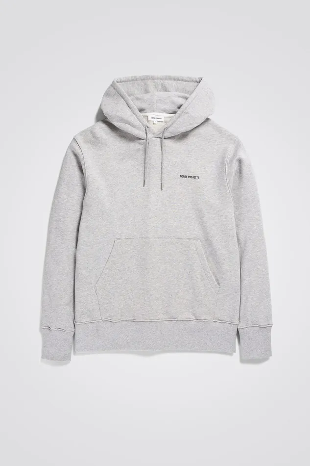 Men Norse Projects Sweatshirts Arne Logo Hoodie Light Grey Melange