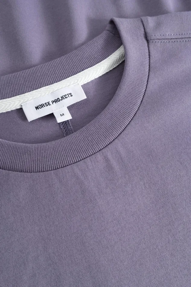 Men Norse Projects TShirts Johannes N Logo Tshirt Dusk Purple