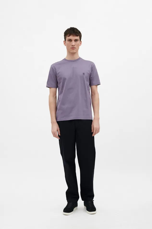 Men Norse Projects TShirts Johannes N Logo Tshirt Dusk Purple