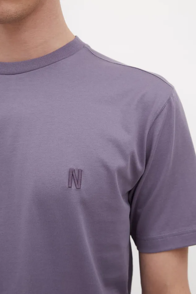 Men Norse Projects TShirts Johannes N Logo Tshirt Dusk Purple