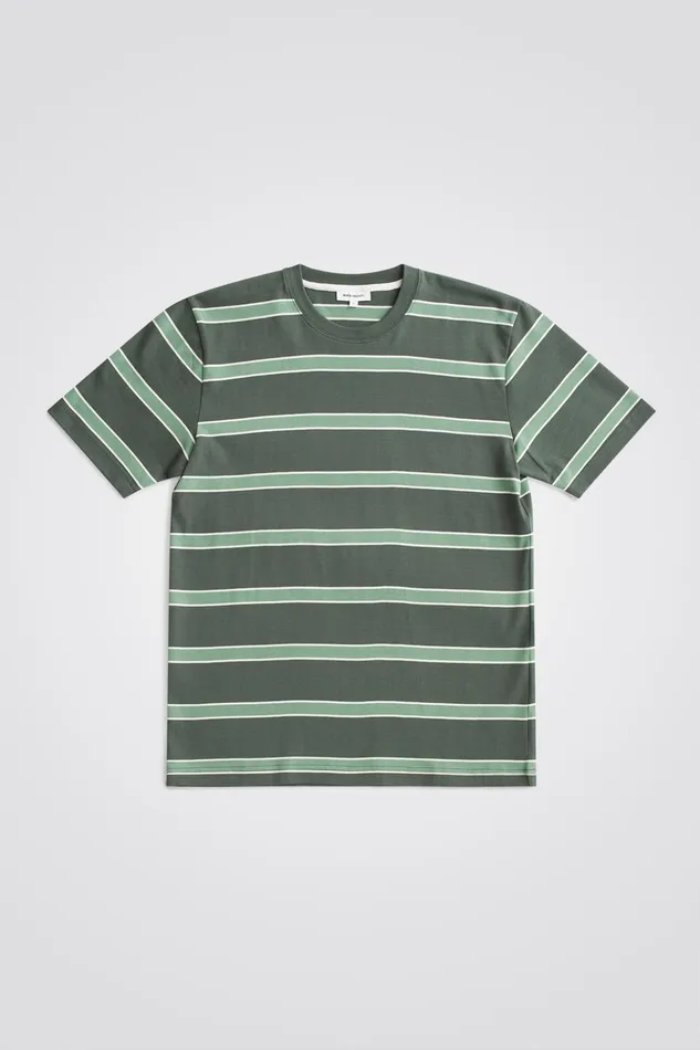 Men Norse Projects TShirts Johannes Organic Multicolour Stripe Tshirt Spruce Green Men Norse Projects TShirts Johannes Organic Multicolour Stripe Tshirt Spruce Green