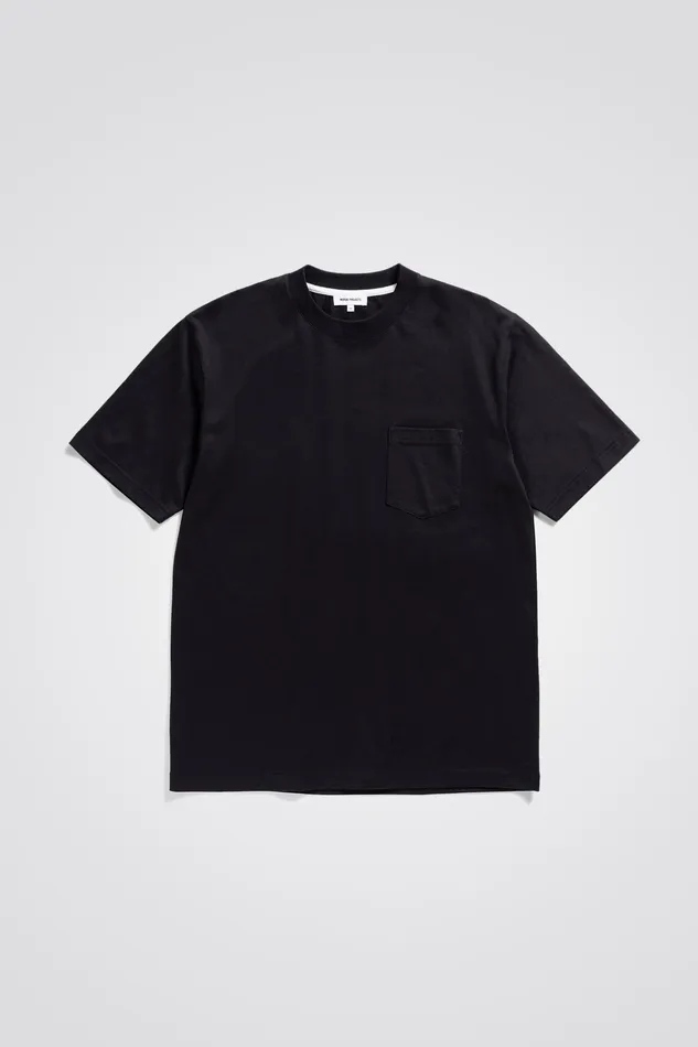 Men Norse Projects TShirts Johannes Standard Pocket SS Black