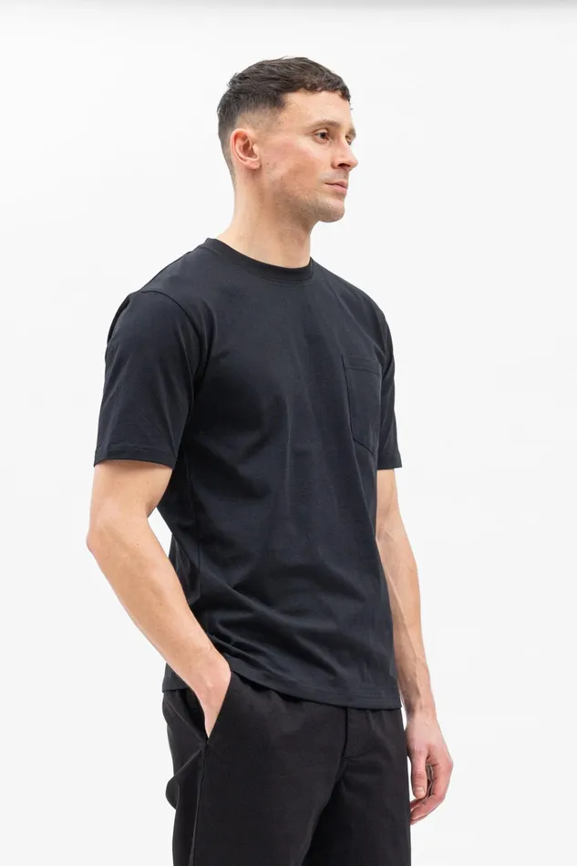 Men Norse Projects TShirts Johannes Standard Pocket SS Black