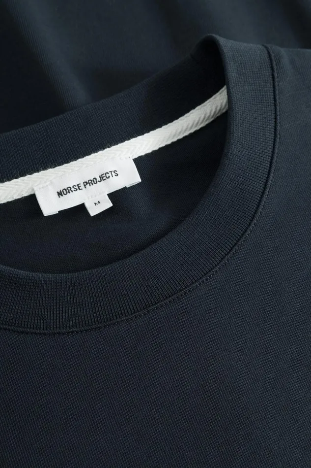 Men Norse Projects TShirts Simon Loose Organic Heavy Jersey Large N TShirt Dark Navy