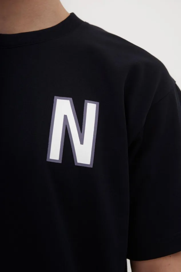 Men Norse Projects TShirts Simon Loose Organic Heavy Jersey Large N TShirt Dark Navy