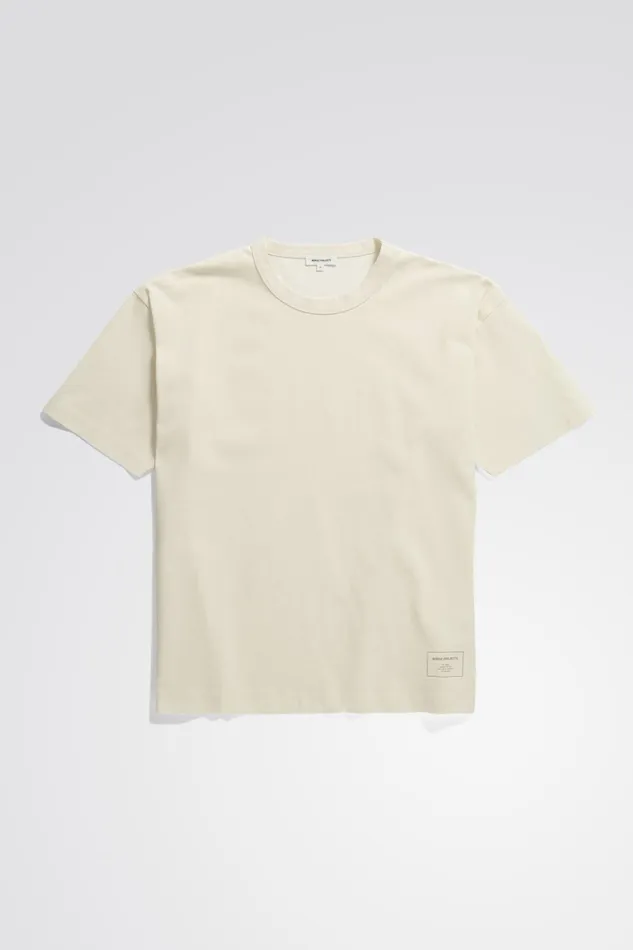 Men Norse Projects TShirts Simon Loose Printed TShirt Ecru