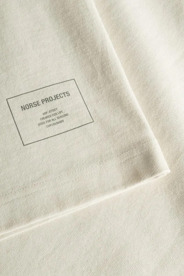 Men Norse Projects TShirts Simon Loose Printed TShirt Ecru