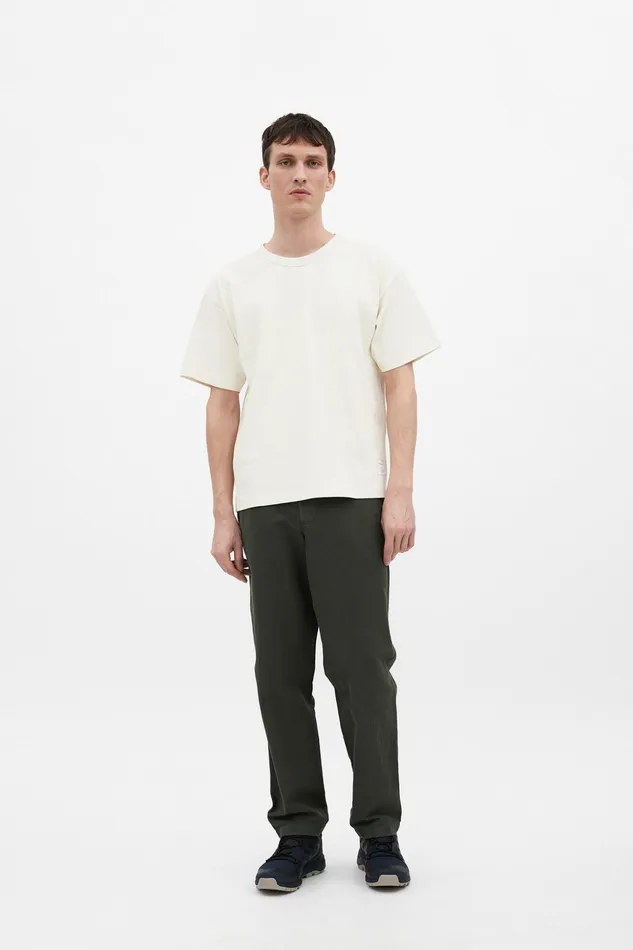 Men Norse Projects TShirts Simon Loose Printed TShirt Ecru
