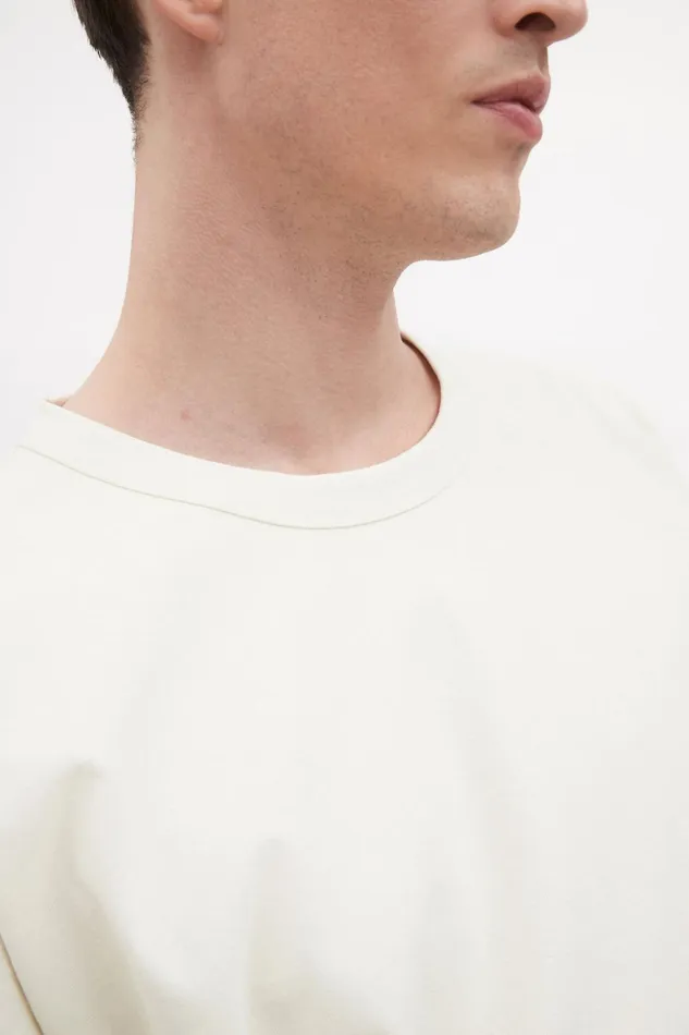 Men Norse Projects TShirts Simon Loose Printed TShirt Ecru
