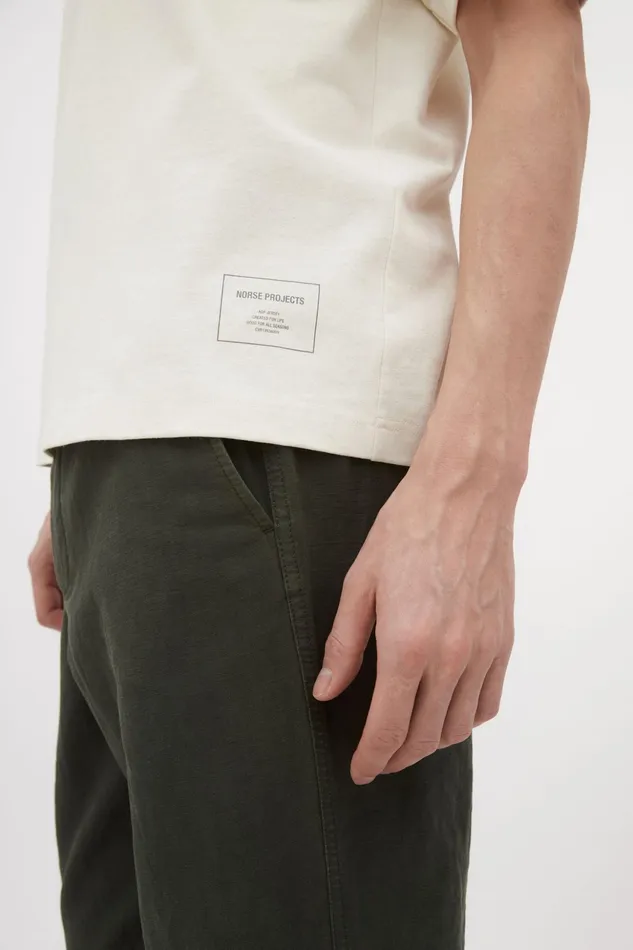 Men Norse Projects TShirts Simon Loose Printed TShirt Ecru