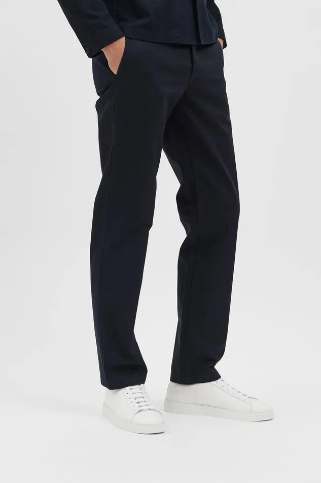 Men Norse Projects Trousers Aros Solotex Chino Dark Navy