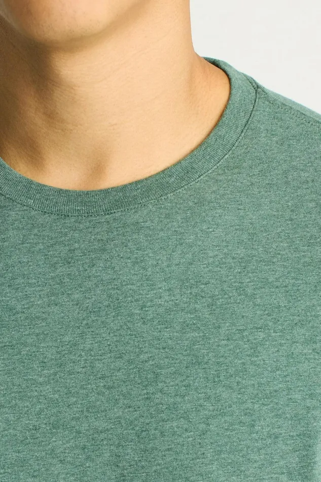 Men Organic Cotton Tee Heather Dark Green Bonobos Short Sleeve Tees