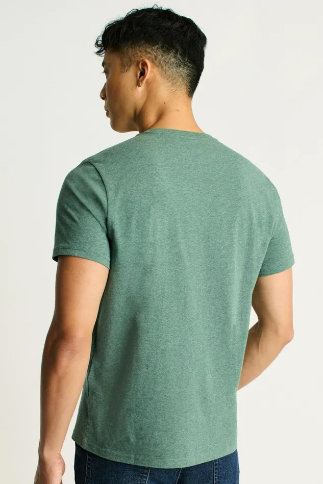 Men Organic Cotton Tee Heather Dark Green Bonobos Short Sleeve Tees