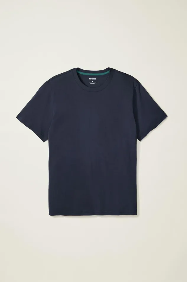 Men Organic Cotton Tee Navy Bonobos Short Sleeve Tees