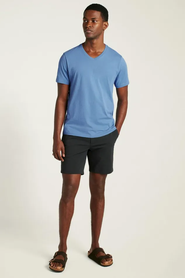 Men Organic Cotton VNeck Tee Moody Blue Bonobos Short Sleeve Tees