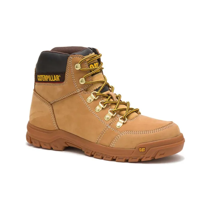 Men Outline Work Boot Cat Footwear Boots