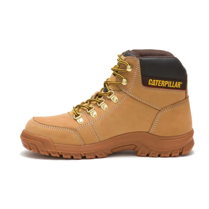 Men Outline Work Boot Cat Footwear Boots