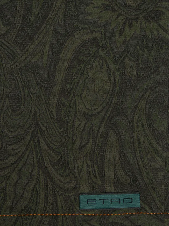 Men Paisley CottonBlend Jacquard Bermuda Shorts Etro Trousers